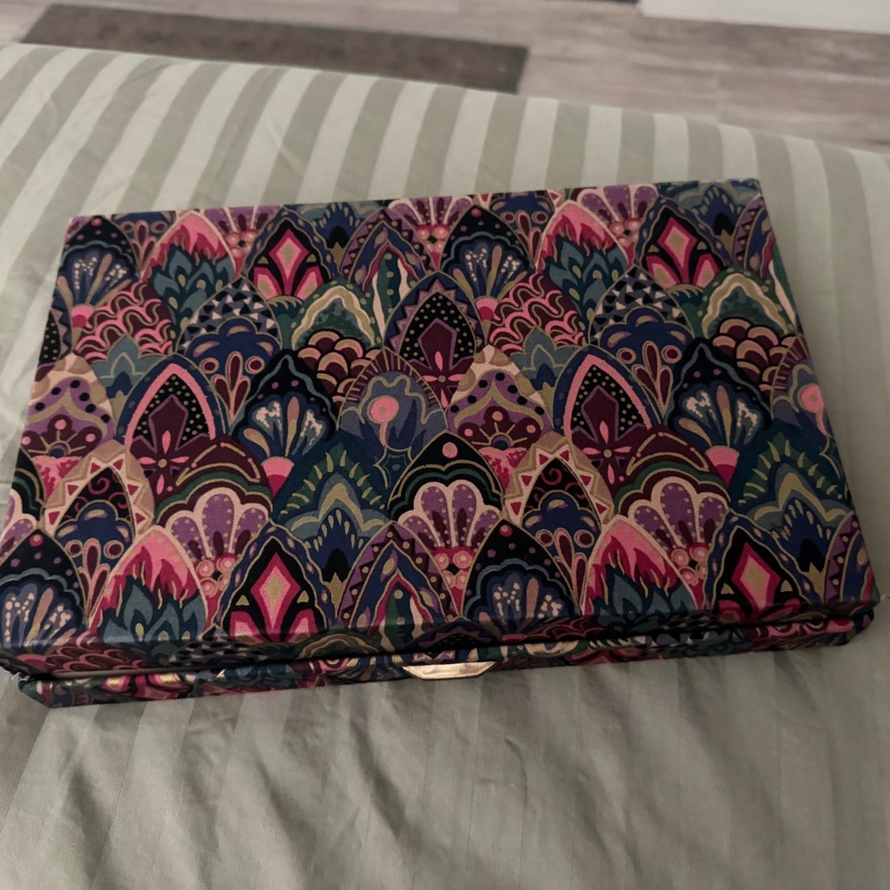 Vintage Mele Multicolor Art-Deco Patterned Jewelry Box